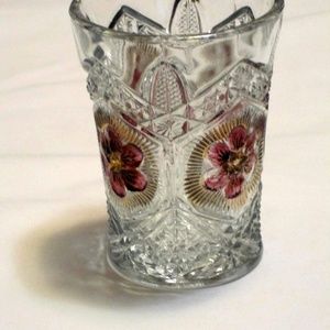 Vintage Leaded Glass Tumbler
